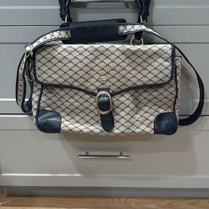 Etienne Aigner Briefcase - Laptop Case Cream and Black